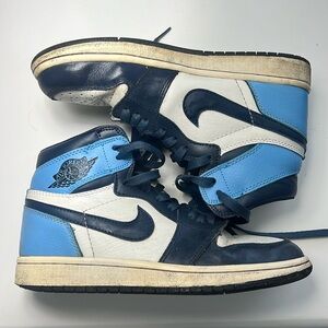 Air Jordan 1 mid custom sneakers obsidian
